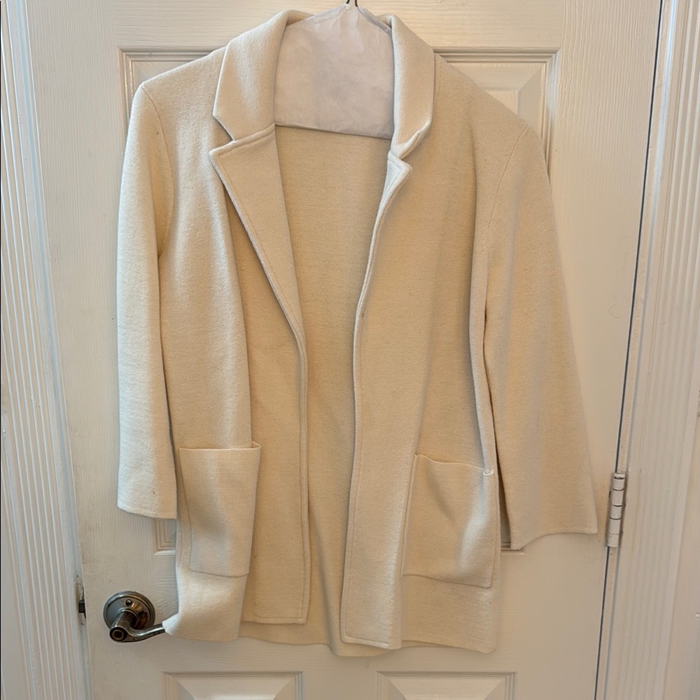 J. Crew Ivory Knit Cardigan